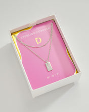 Load image into Gallery viewer, Initial Tag Layered Chain Necklace
