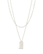 Load image into Gallery viewer, Initial Tag Layered Chain Necklace
