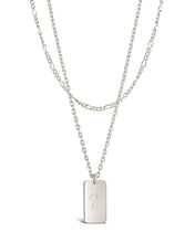 Load image into Gallery viewer, Initial Tag Layered Chain Necklace
