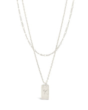 Load image into Gallery viewer, Initial Tag Layered Chain Necklace
