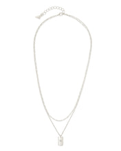 Load image into Gallery viewer, Initial Tag Layered Chain Necklace
