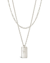 Load image into Gallery viewer, Initial Tag Layered Chain Necklace

