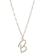 Load image into Gallery viewer, Textured Initial Charm Pendant Necklace
