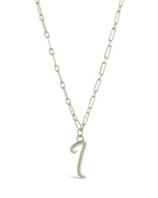Load image into Gallery viewer, Textured Initial Charm Pendant Necklace
