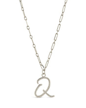 Load image into Gallery viewer, Textured Initial Charm Pendant Necklace
