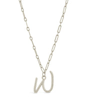 Load image into Gallery viewer, Textured Initial Charm Pendant Necklace
