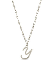 Load image into Gallery viewer, Textured Initial Charm Pendant Necklace
