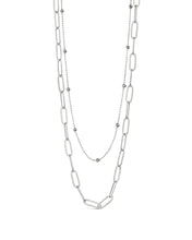 Load image into Gallery viewer, Leah Beaded &amp; Paperclip Layered Chain Necklace
