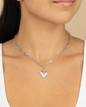 Load image into Gallery viewer, Paperclip Beating Heart Pendant Necklace
