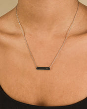 Load image into Gallery viewer, Sterling Silver Bar Initial Necklace
