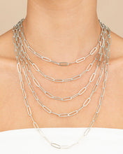 Load image into Gallery viewer, Sterling Silver Large Elongated Paperclip Chain Necklace
