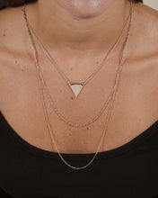 Load image into Gallery viewer, Triple Chain Layered Triangle Necklace
