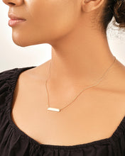 Load image into Gallery viewer, Sterling Silver Mini Bar Pendant
