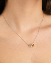 Load image into Gallery viewer, Sterling Silver Interlocking Heart Charm Necklace
