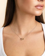 Load image into Gallery viewer, Sterling Silver Interlocking Heart Charm Necklace
