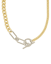 Load image into Gallery viewer, Suzanne Mixed Link Dual Tone Chain Necklace

