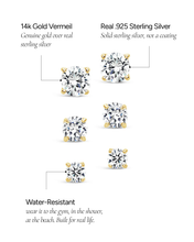 Load image into Gallery viewer, Sterling Silver CZ Stud Earring Set
