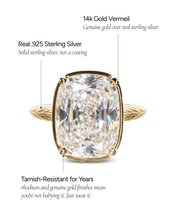 Load image into Gallery viewer, Sterling Silver Elongated Cushion Cocktail Ring 4ct &amp; 8ct

