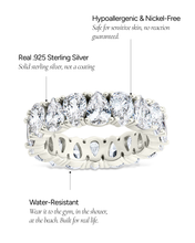 Load image into Gallery viewer, Sterling Silver Janis CZ Eternity Band Ring
