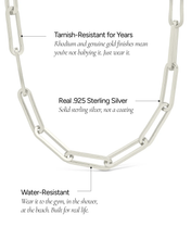 Load image into Gallery viewer, Sterling Silver Paperclip Chain Necklace
