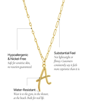 Load image into Gallery viewer, Textured Initial Charm Pendant Necklace
