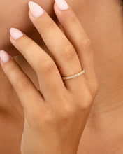 Load image into Gallery viewer, Sterling Silver 2mm Thin CZ Band Ring
