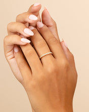 Load image into Gallery viewer, Sterling Silver 2mm Thin CZ Band Ring
