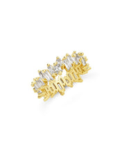 Load image into Gallery viewer, Sterling Silver CZ Staggered Eternity Band

