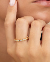 Load image into Gallery viewer, Sterling Silver CZ Bezel Band Ring
