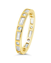 Load image into Gallery viewer, Sterling Silver Ethel CZ Band Ring
