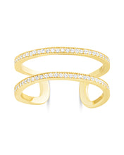 Load image into Gallery viewer, Sterling Silver Wendy CZ Stacking Open Band Ring
