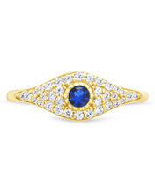 Load image into Gallery viewer, Sterling Silver Mozzie Evil Eye Ring
