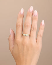 Load image into Gallery viewer, Sterling Silver Mozzie Evil Eye Ring
