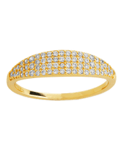 Load image into Gallery viewer, Sterling Silver Pave Signet Ring
