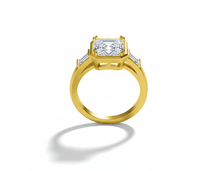 Load image into Gallery viewer, Sterling Silver Asscher Baguette Ring
