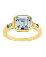 Load image into Gallery viewer, Sterling Silver Asscher Baguette Ring
