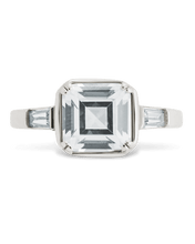 Load image into Gallery viewer, Sterling Silver Asscher Baguette Ring
