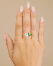 Load image into Gallery viewer, Sterling Silver Pear Toi et Moi Ring
