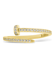 Load image into Gallery viewer, Sterling Silver Journey Twisted Sparkle Wrap Ring
