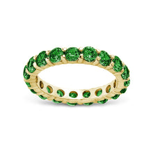 Load image into Gallery viewer, Sterling Silver Gracie Emerald CZ Eternity Ring
