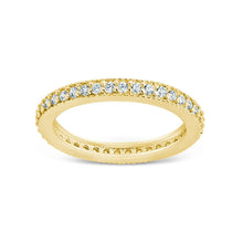 Load image into Gallery viewer, Sterling Silver 2.5mm Thin CZ Band Ring
