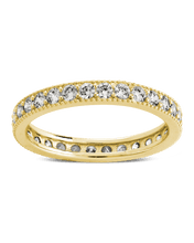 Load image into Gallery viewer, Sterling Silver 3mm Thin CZ Band Ring
