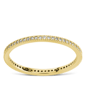 Load image into Gallery viewer, Sterling Silver 1.5mm Thin CZ Band Ring
