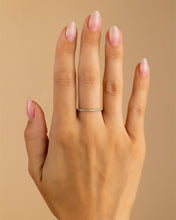 Load image into Gallery viewer, Sterling Silver 1.5mm Thin CZ Band Ring
