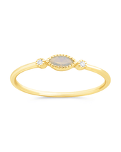 Load image into Gallery viewer, Sterling Silver Karina CZ Mother of Pearl Ring
