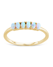 Load image into Gallery viewer, Sterling Silver Blue Opal Cluster Ring

