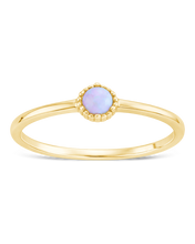 Load image into Gallery viewer, Sterling Silver Blue Opal Solitaire Ring
