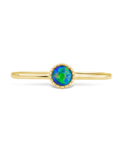 Load image into Gallery viewer, Sterling Silver Green Opal Solitaire Ring
