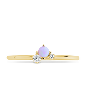 Load image into Gallery viewer, Sterling Silver Pink Opal Trio Ring
