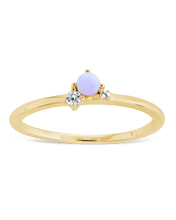 Load image into Gallery viewer, Sterling Silver Pink Opal Trio Ring
